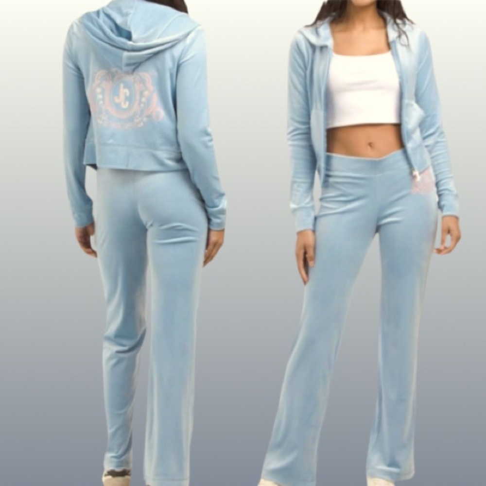 NWT Iconic Juicy Couture “Bling” Velour Tracksuit Pant and Matching Jacket - Picture 8 of 8